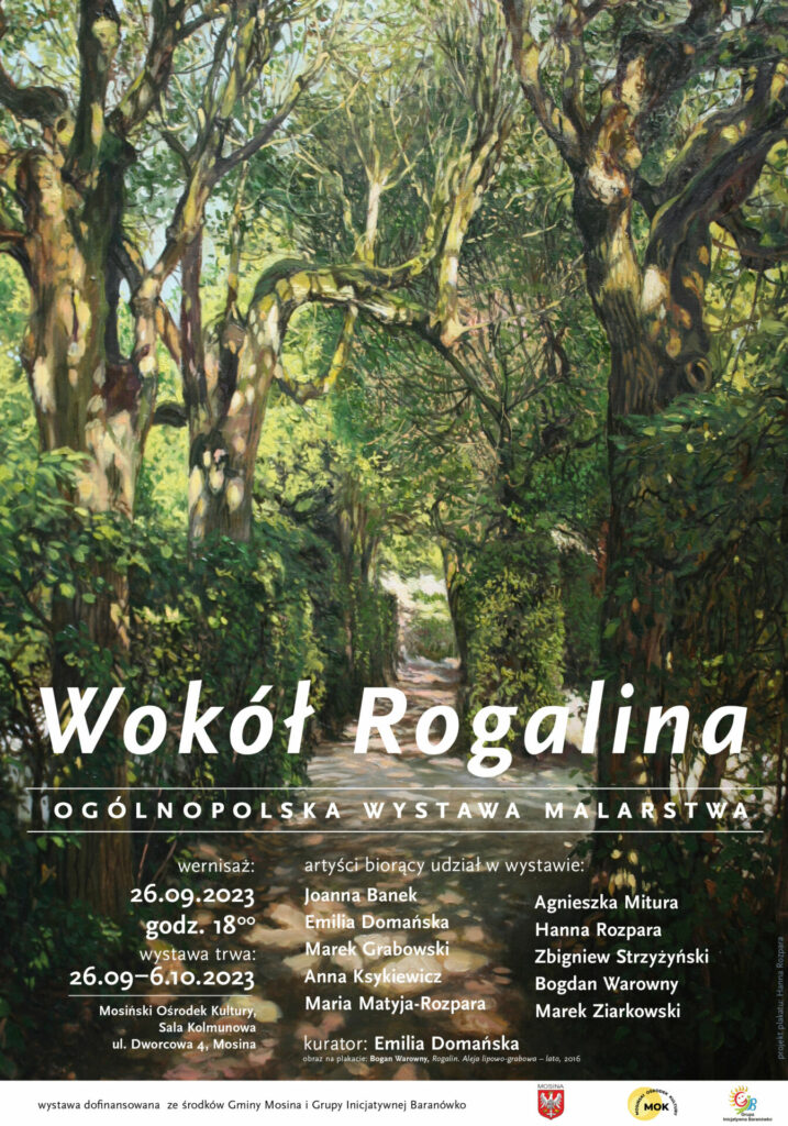 Plakat wystawa Wokół Rogalina
